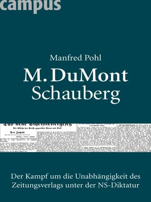 cover image of M. DuMont Schauberg